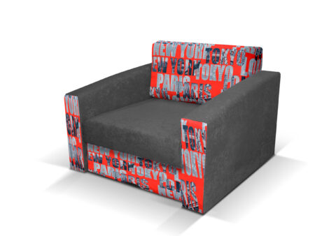 Amy – fotel amerykanka rozkładany z bajkowymi tkaninami