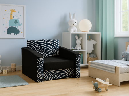 Amerykanka jednoosobowa Amy bajkowe wzory fotel rozkładany z funkcją spania