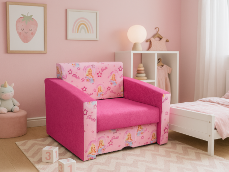 Amerykanka jednoosobowa Amy bajkowe wzory fotel rozkładany z funkcją spania