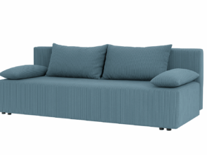 kanapa rozkładana Lila Sztruks z dużym pojemnikiem na pościel