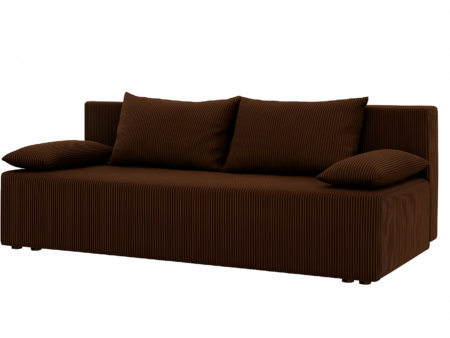 kanapa rozkładana Lila Sztruks z dużym pojemnikiem na pościel