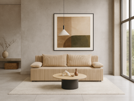 tania kanapa Lila Sztruks z funkcją spania do mieszkania na wynajem