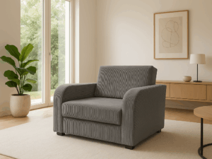 Amerykanka rozkładana sztruks – sofa jednoosobowa z funkcją spania