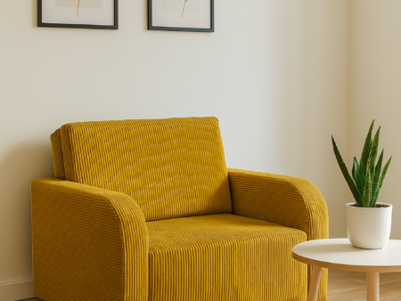 Amerykanka rozkładana sztruks – sofa jednoosobowa z funkcją spania