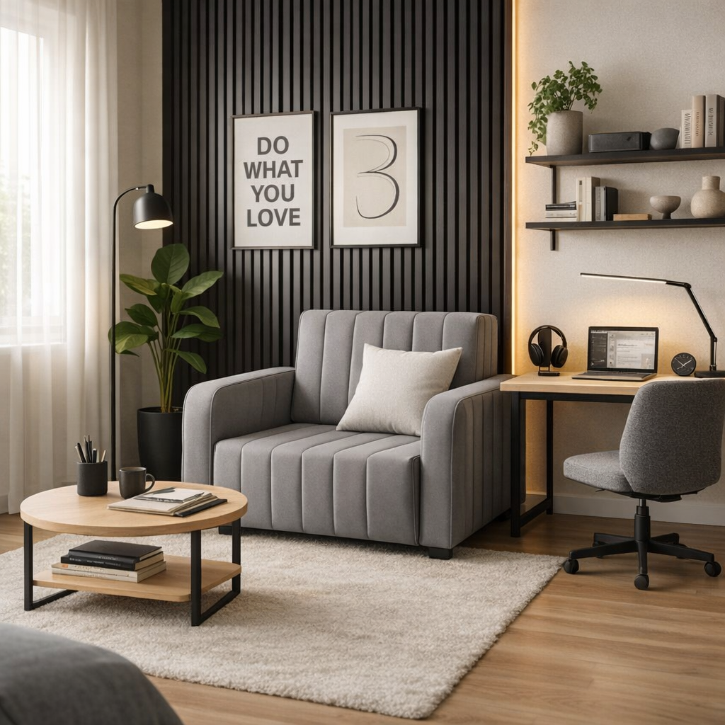 Fotel amerykanka kompaktowa sofa rozkładana z pojemnikiem PASY
