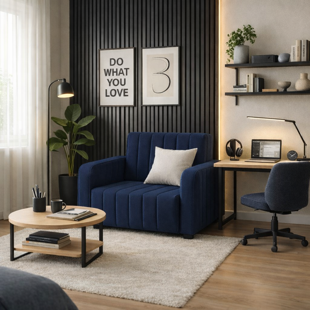 Fotel amerykanka kompaktowa sofa rozkładana z pojemnikiem PASY