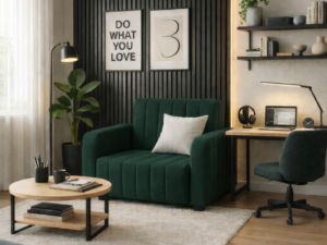 Fotel amerykanka  kompaktowa sofa rozkładana z pojemnikiem PASY