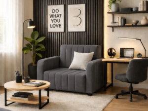 Fotel amerykanka  kompaktowa sofa rozkładana z pojemnikiem PASY