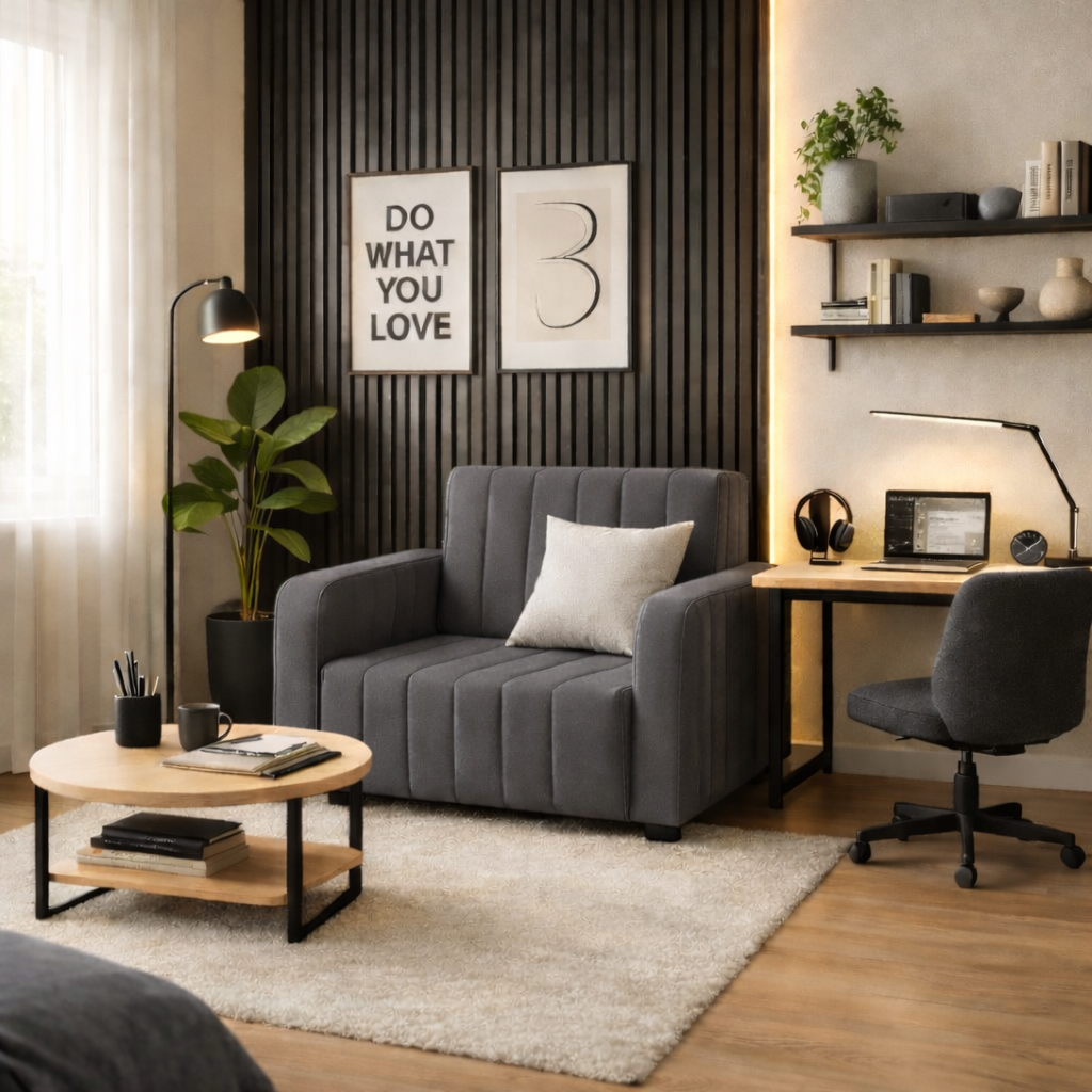 Fotel amerykanka kompaktowa sofa rozkładana z pojemnikiem PASY