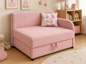Sofa rozkładana SZTRUKS 80 × 190 cm – tapczan młodzieżowy