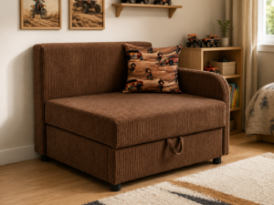Sofa dziecięca rozkładana SZTRUKS z poduszką